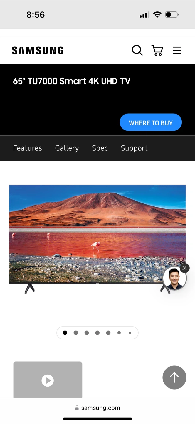 Samsung 65" TU7000 Series Smart 4K UHD TV