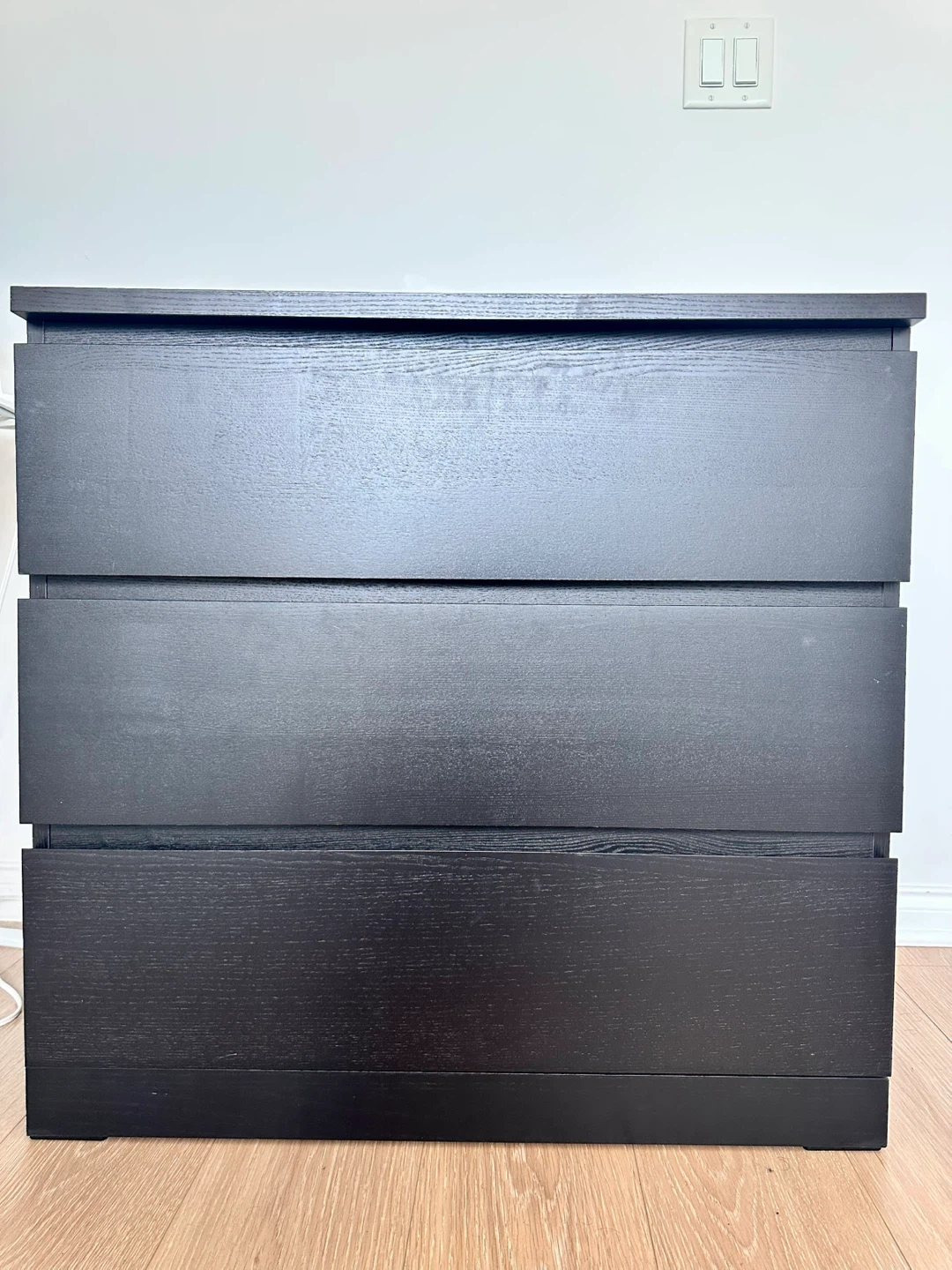 IKEA Malm 3-Drawer Dresser - Black-Brown