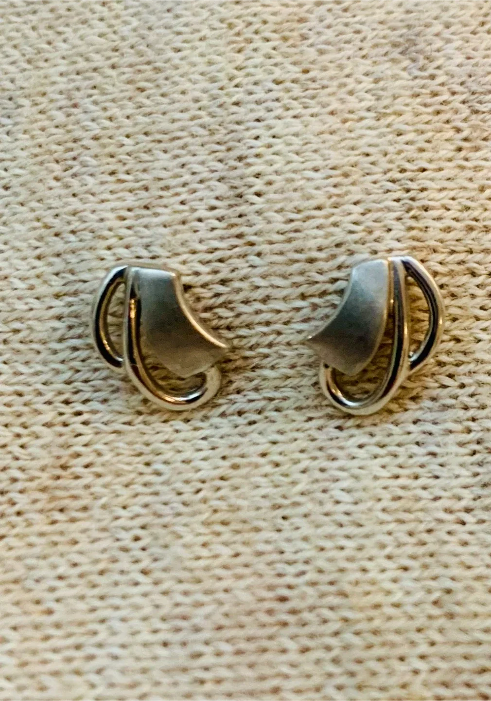 Brushed Silver Stud Earrings image indicator(2)