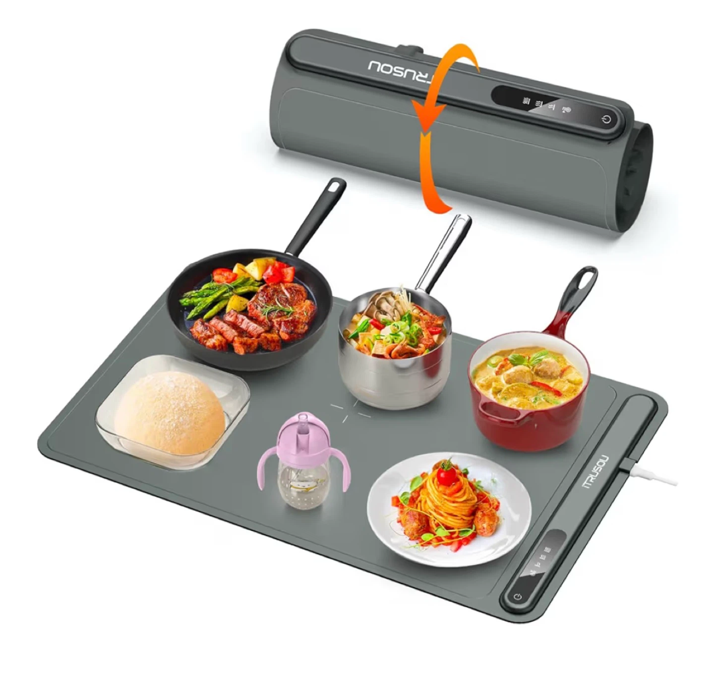 Brand New Itrusou Food Warming Mat - Dark gray