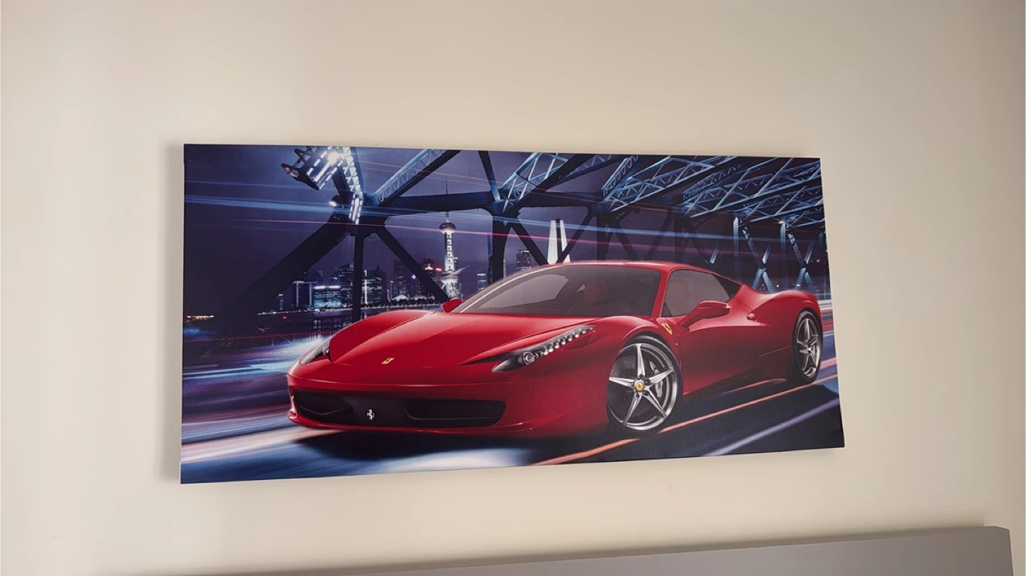 Excellent Ferrari Canvas Wall Art - 48" x 24"