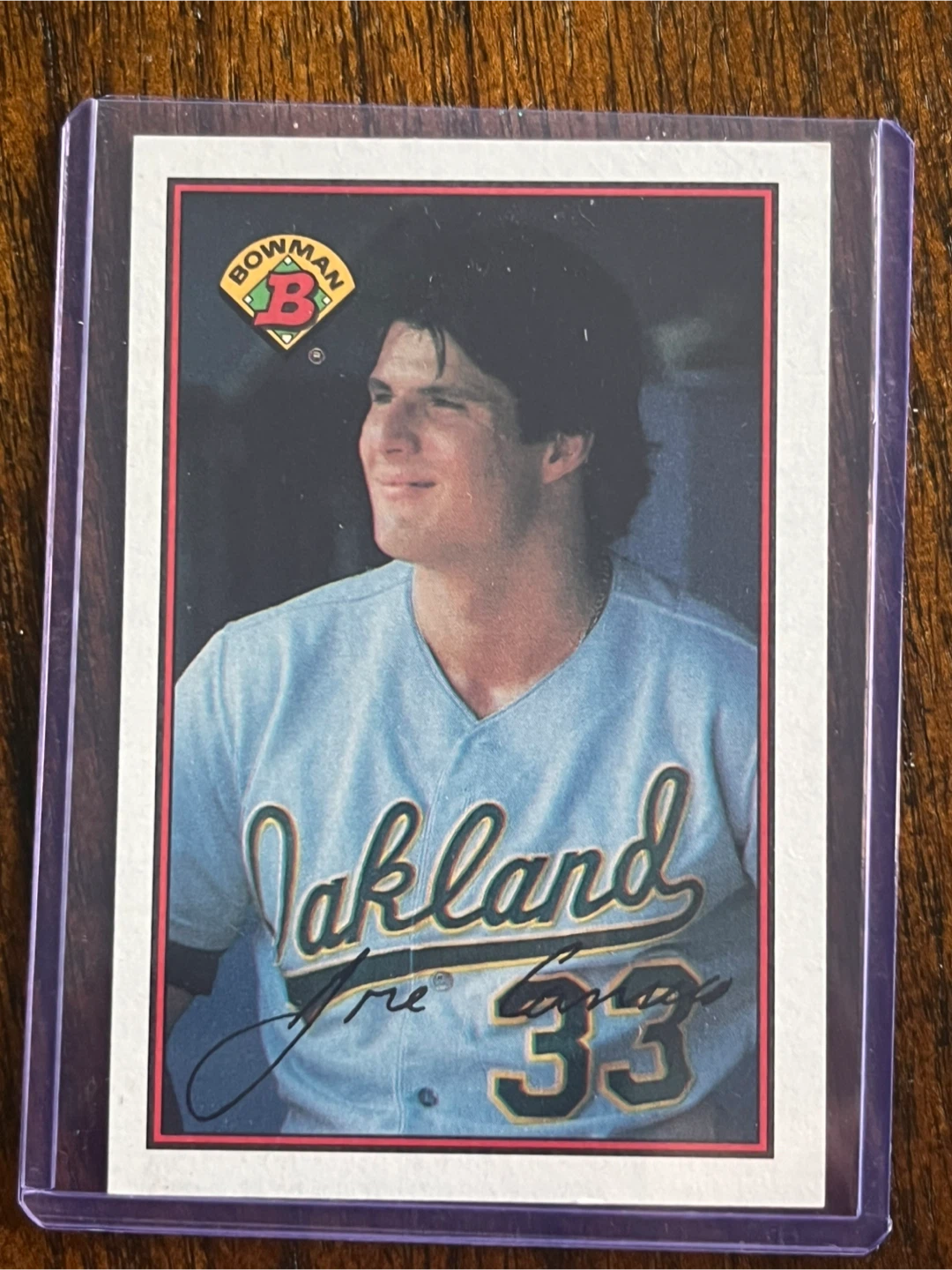 1988 Bowman Jose Canseco Baseball Card