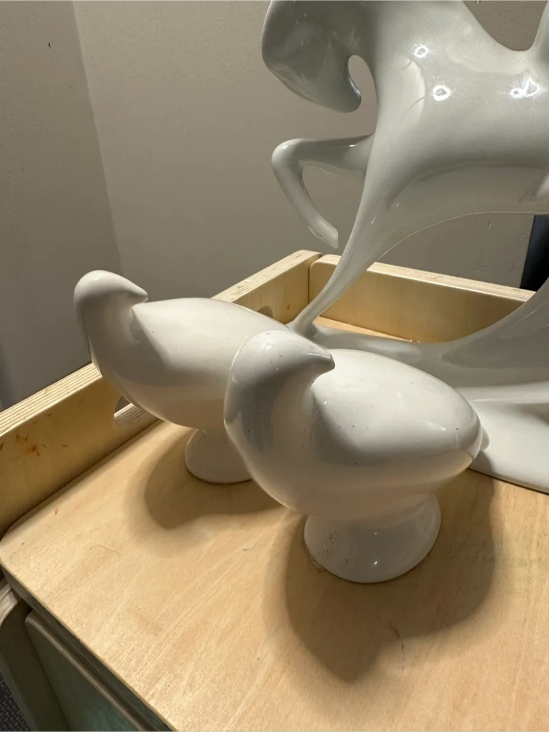 White Ceramic Horse & Rider Sculpture image indicator(2)