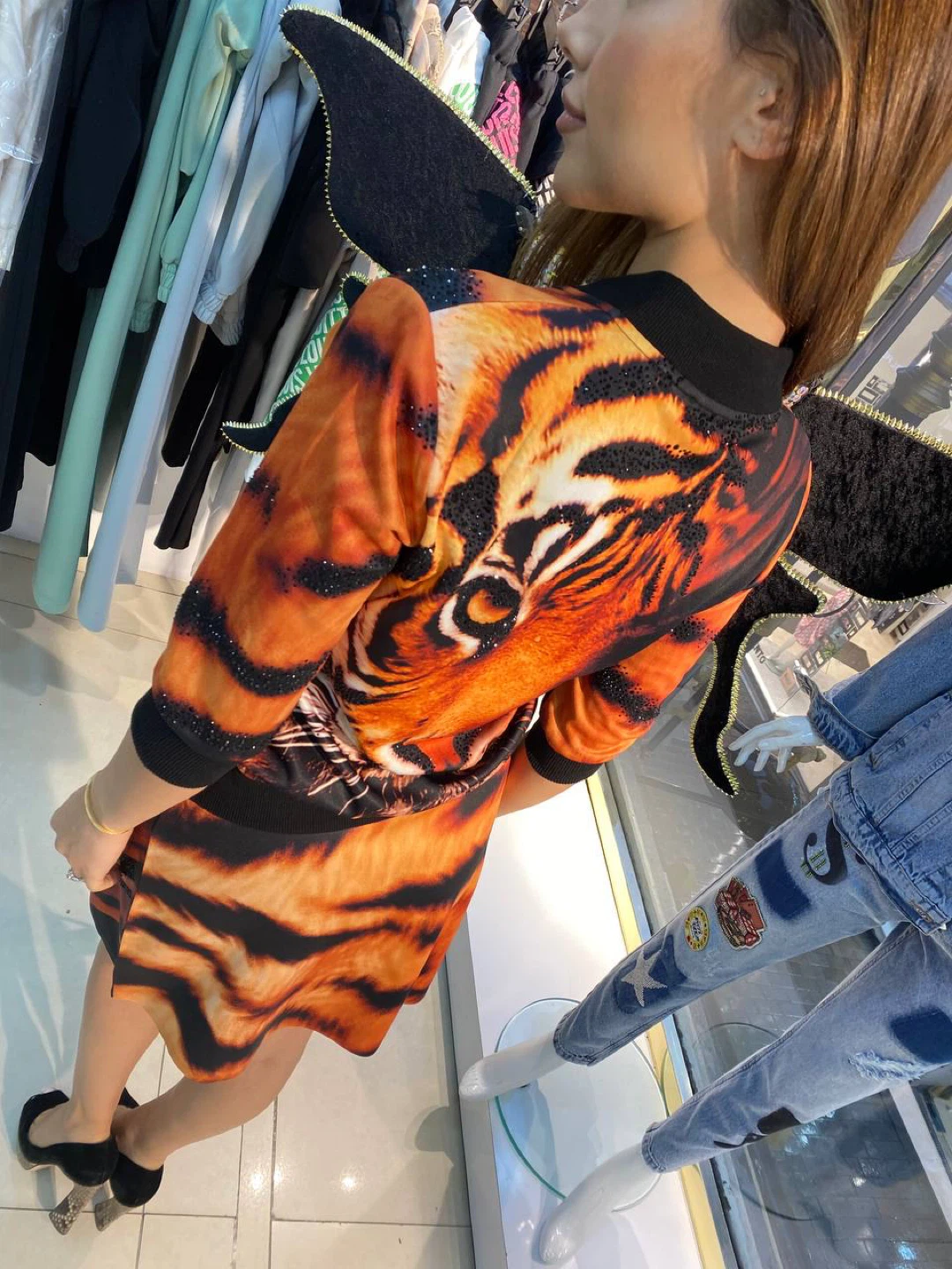 Tiger Print Jacket & Skirt Set - photo 4