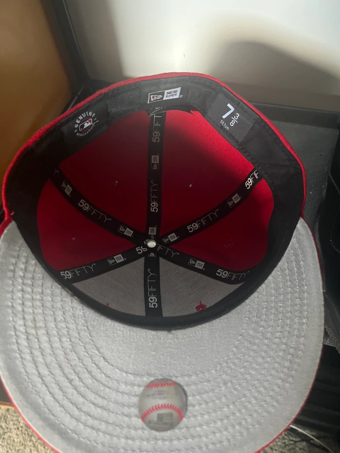 New Era NY Yankees Red Fitted Hat - Size 7 5/8 - photo 2
