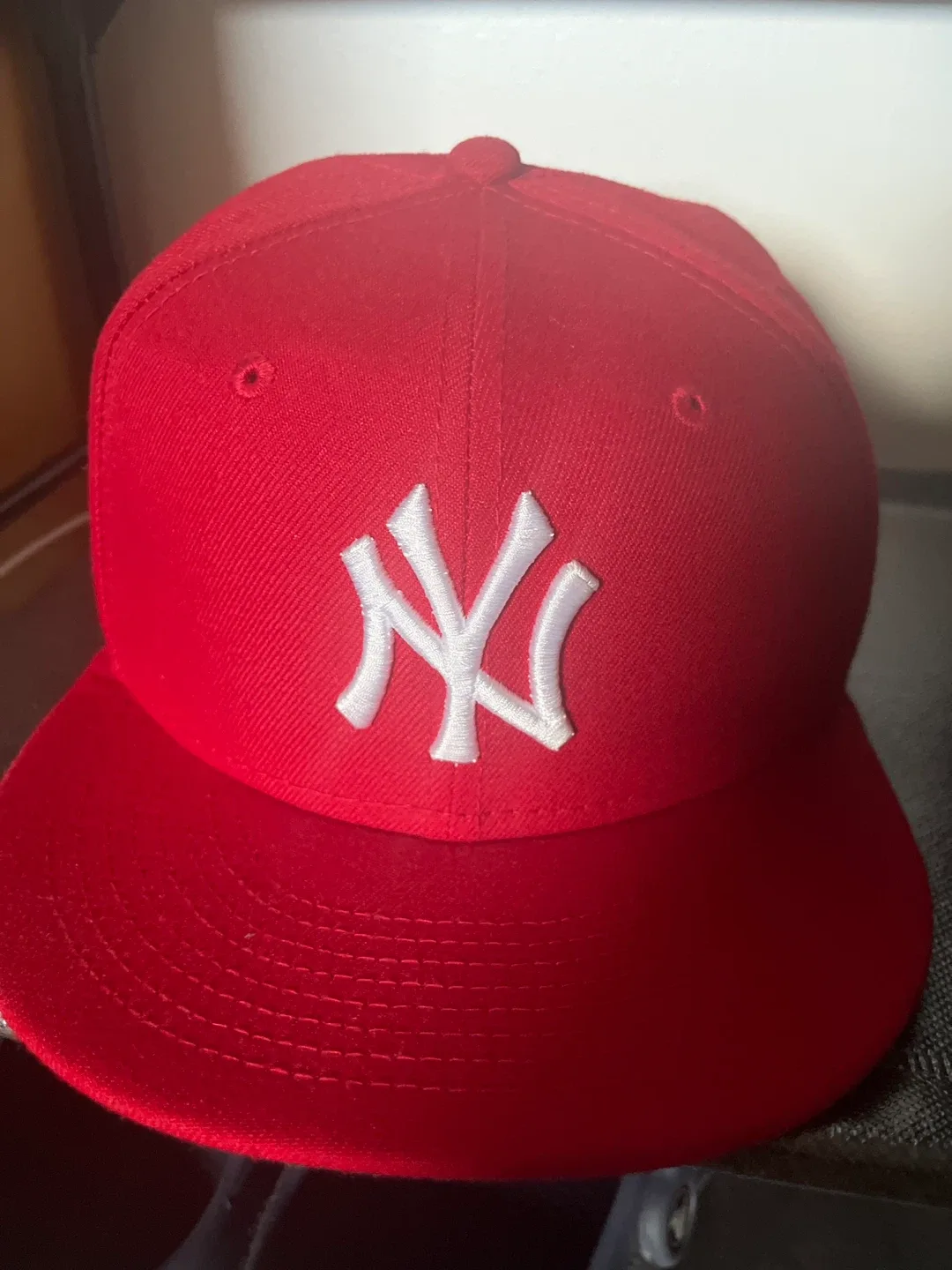 New Era NY Yankees Red Fitted Hat - Size 7 5/8