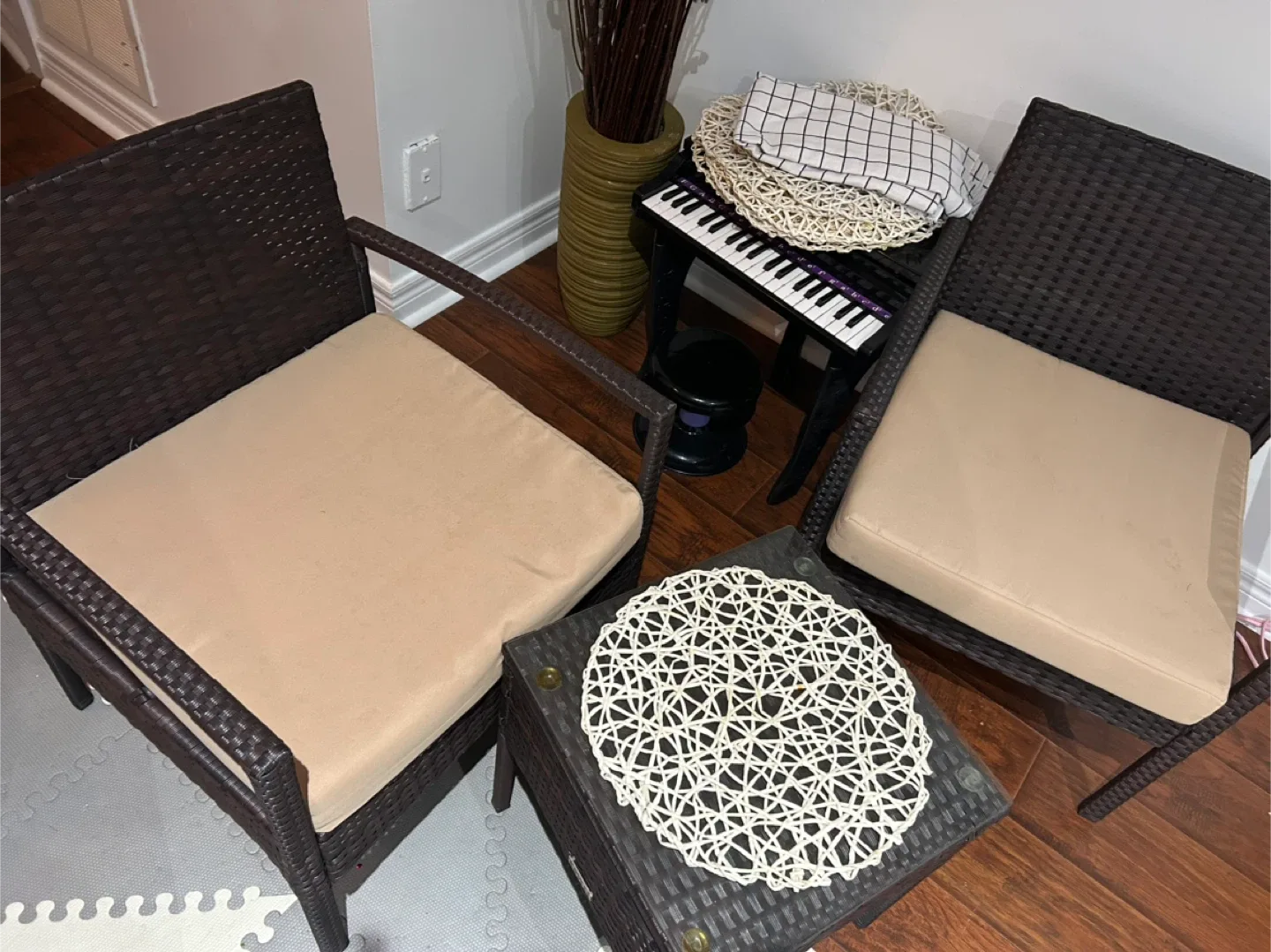 Outdoor Wicker Patio Set - 2 Chairs & Table image indicator(3)