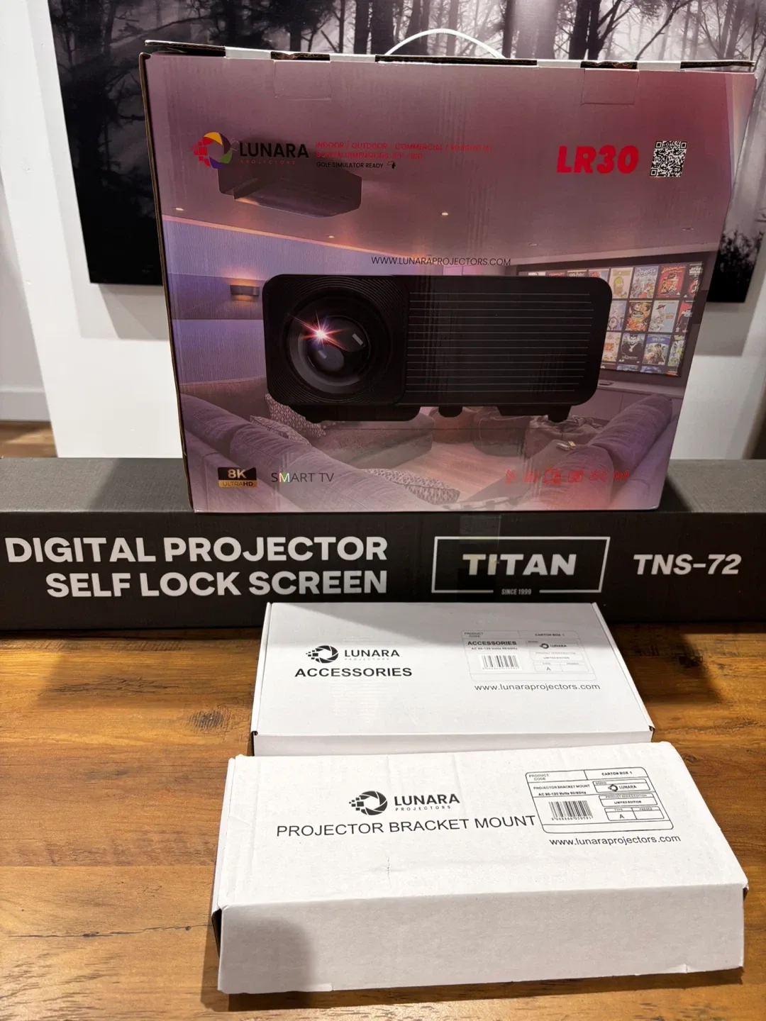 Lunara LR30 8K Projecteur + Écran Titan 72’’ – Neuf Complet image indicator(5)