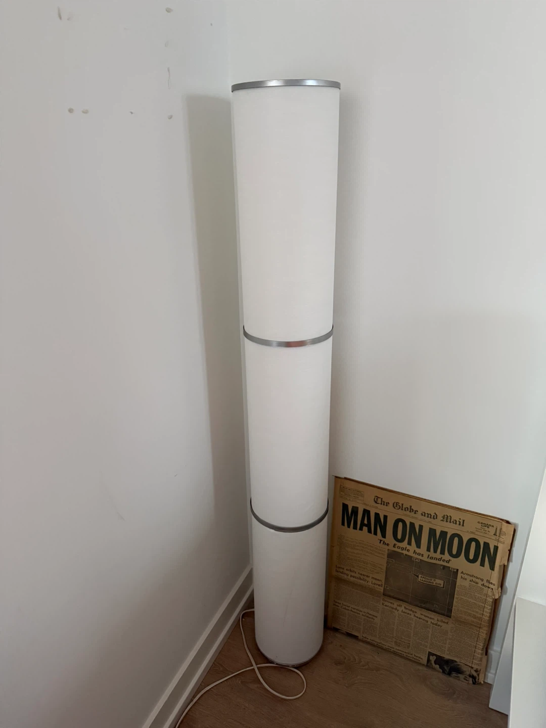 Floor Lamp - White Fabric Shade - photo 2