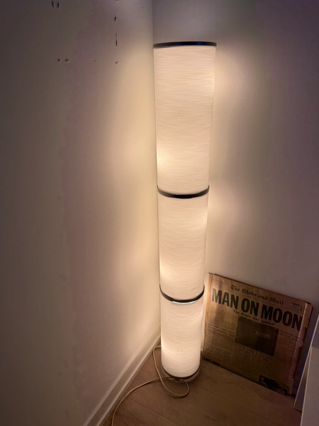 Floor Lamp - White Fabric Shade