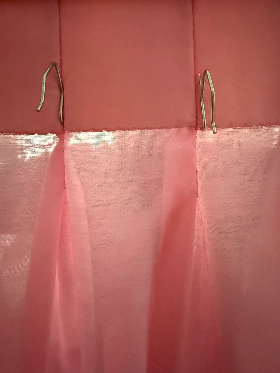 Pink semi-sheer pleated Panel Curtains - photo 5