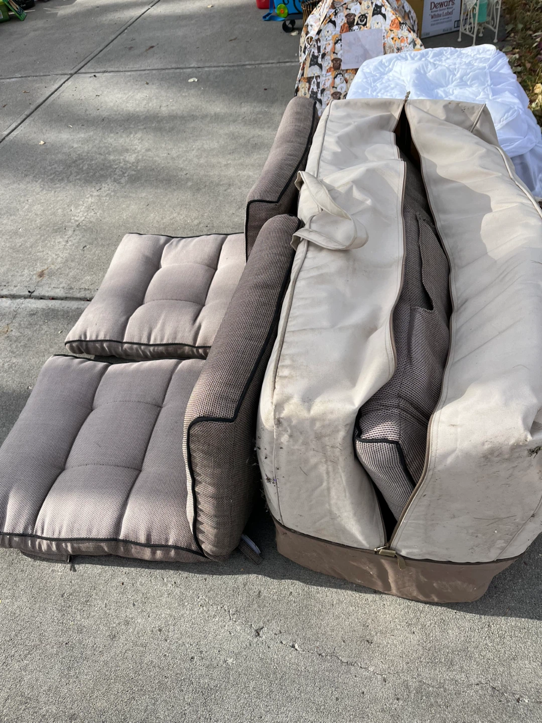Outdoor 4 Chair Cushions with Carrying Bag