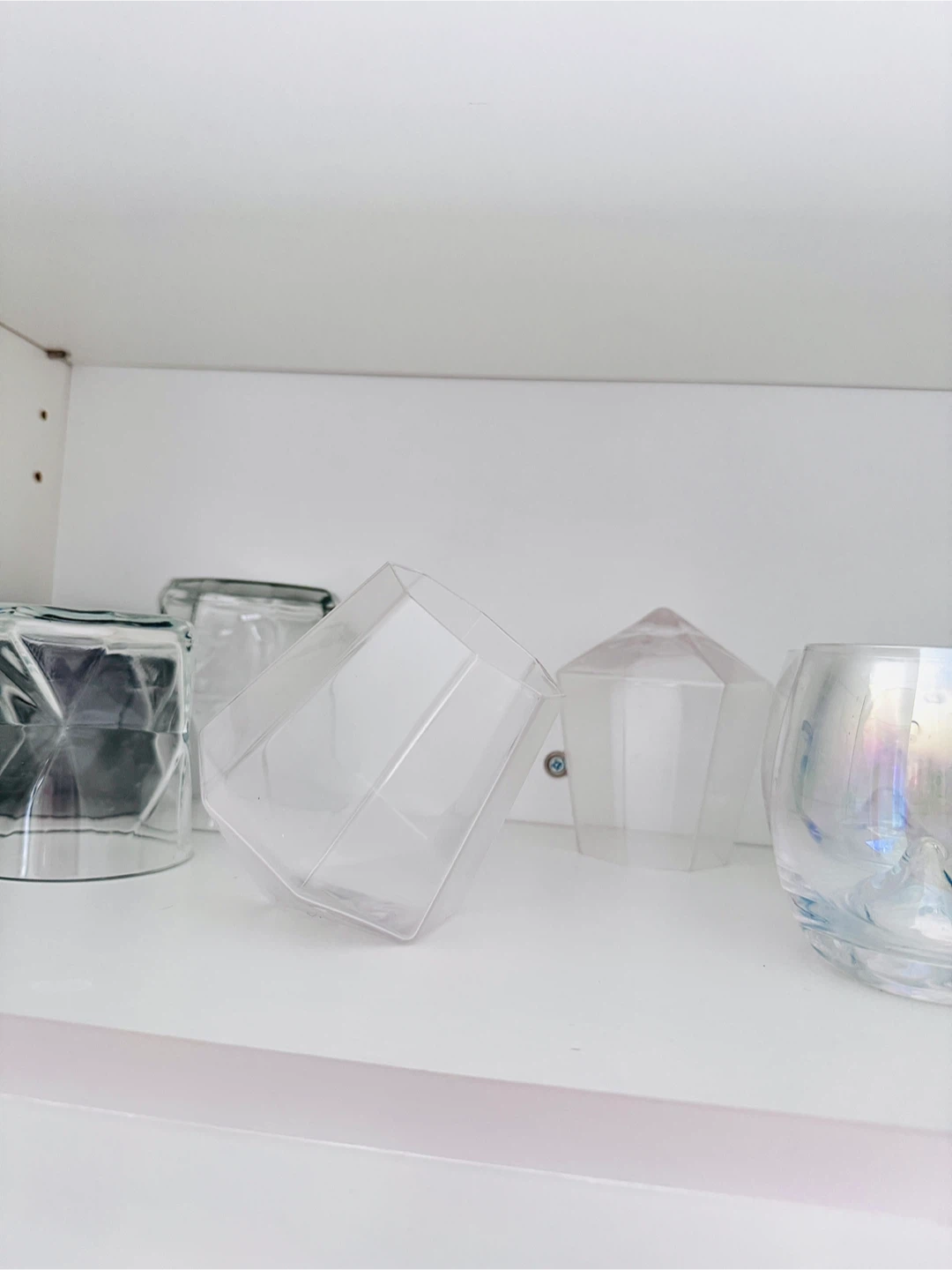 Set of Clear Drinking Glasses