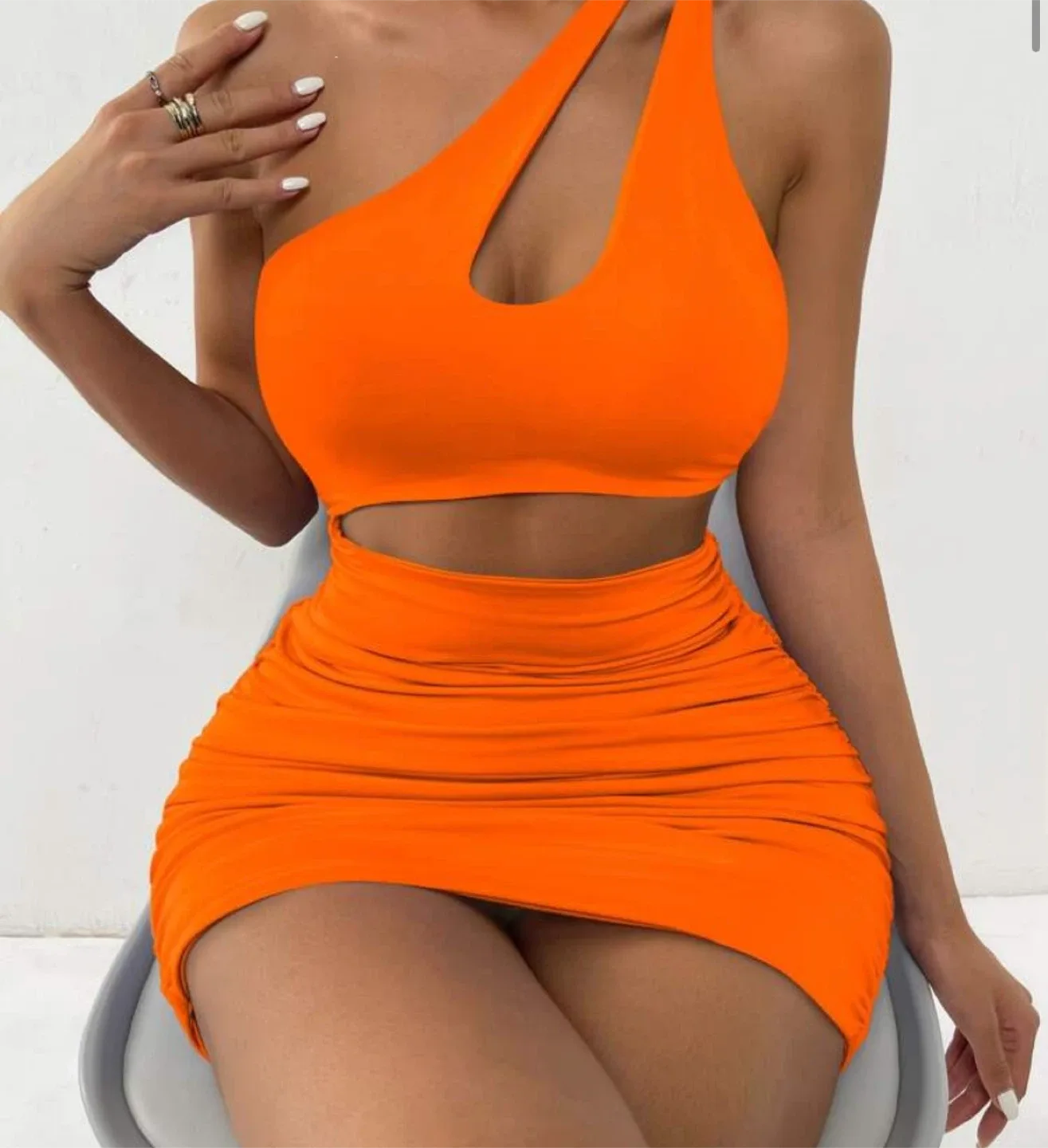 Orange bodycon Dress thumbnail