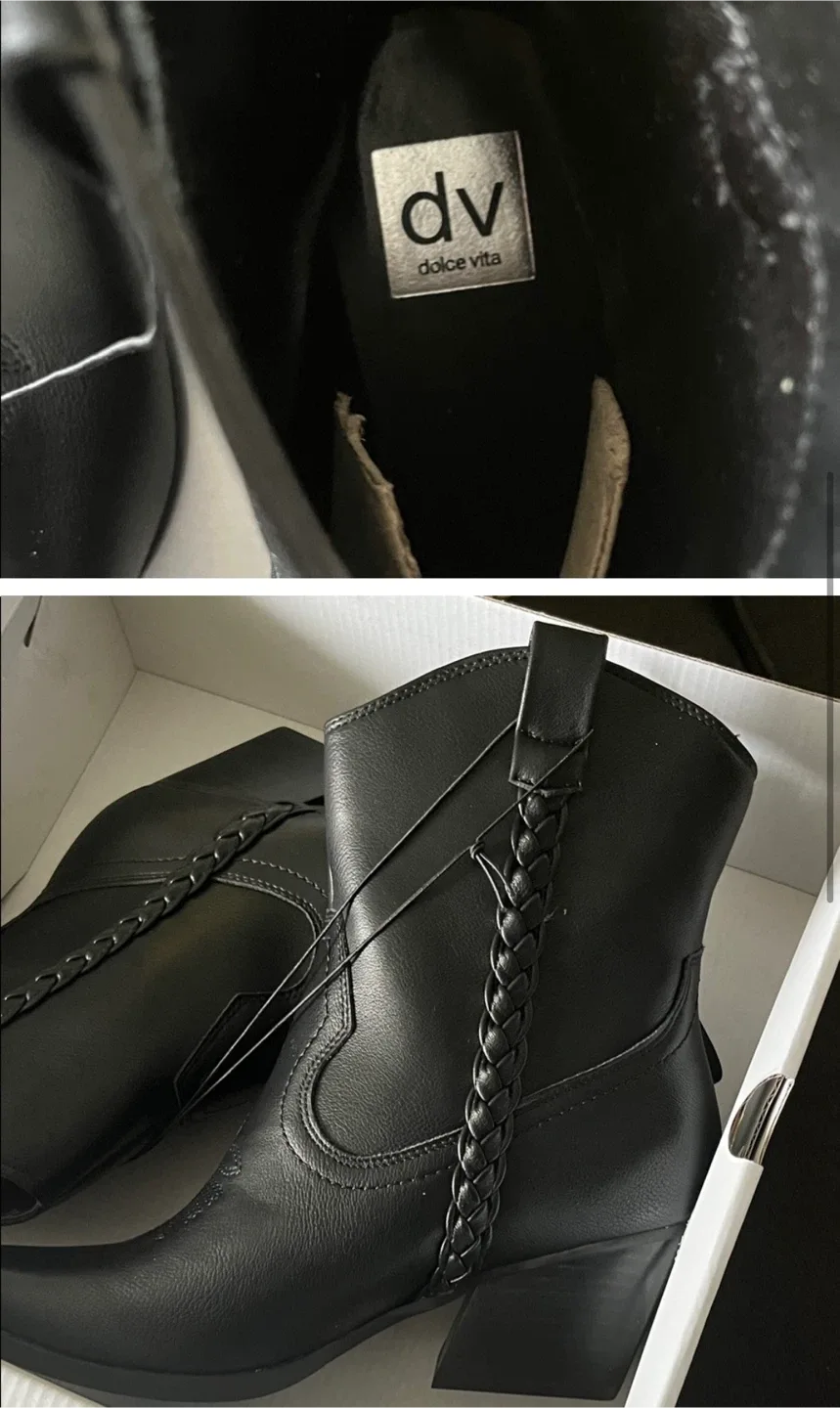 Brand new Dolce Vita Black Leather Ankle Boots - Size 7 image indicator(2)