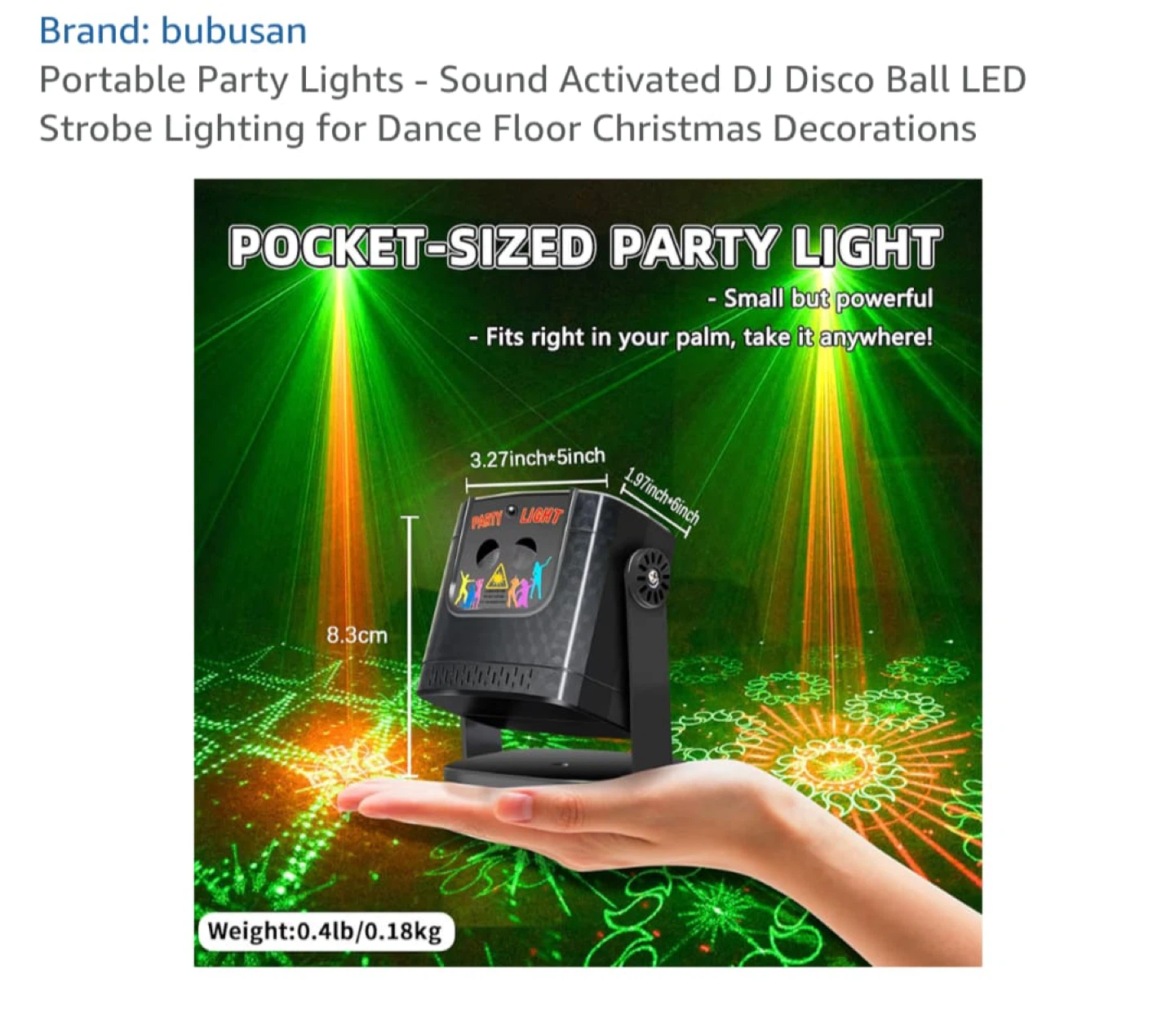 Bubusan Portable Party Lights - DJ Disco Ball LED - photo 4