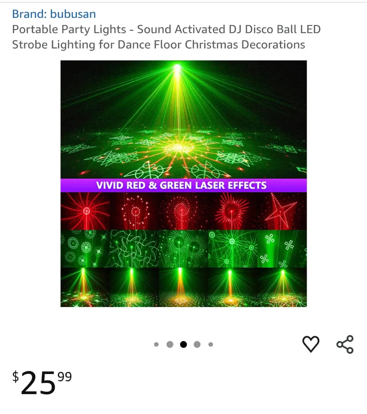 Bubusan Portable Party Lights - DJ Disco Ball LED image indicator(2)