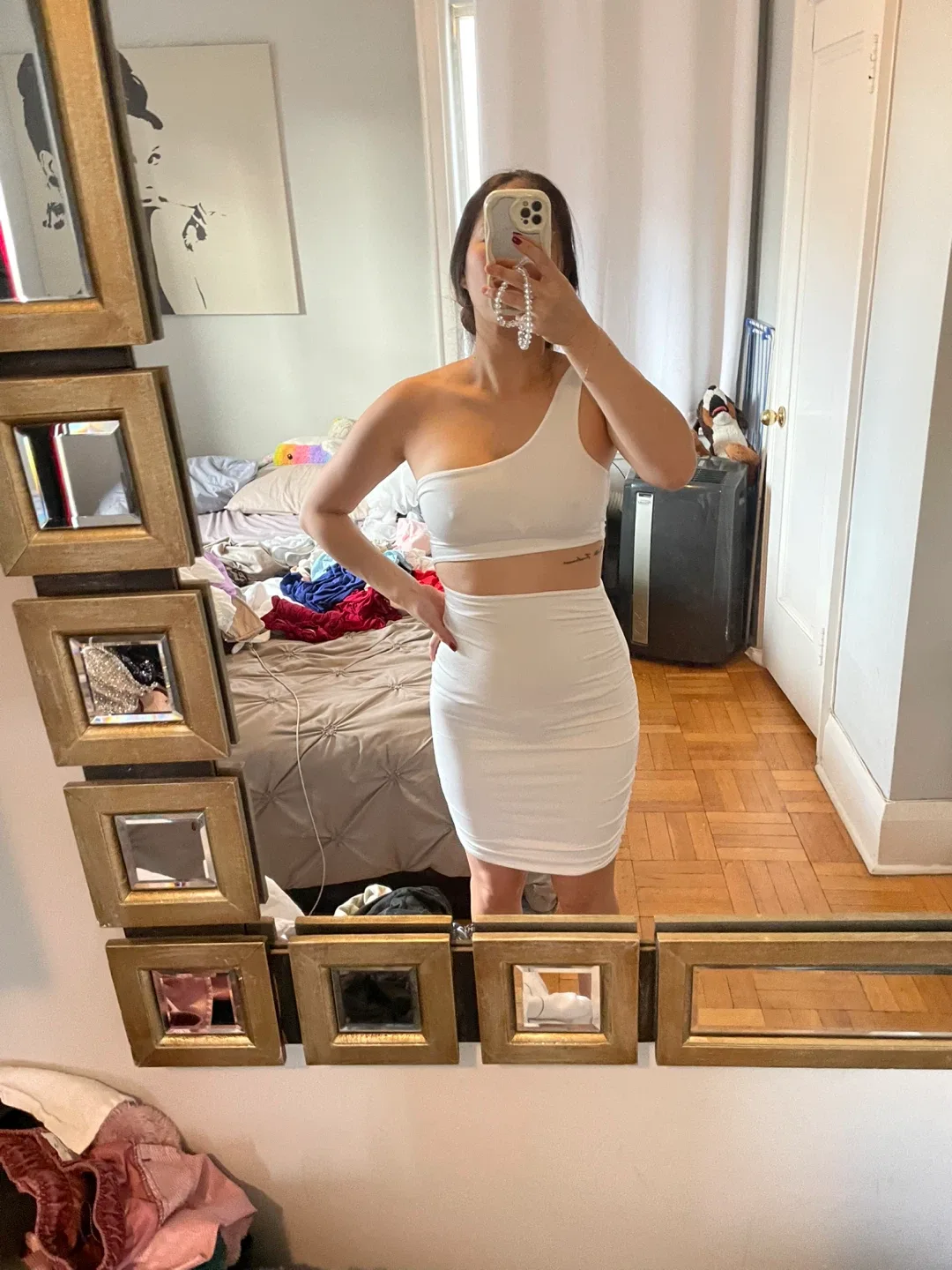 White bodycon dress thumbnail