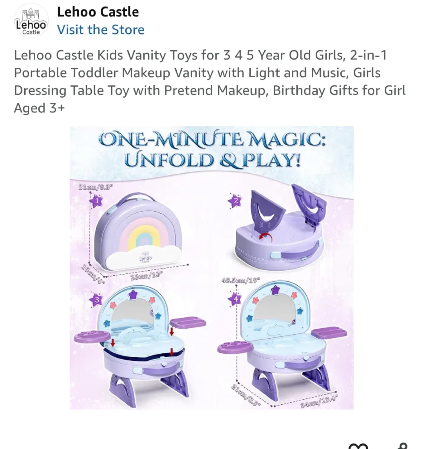 Lehoo Castle Kids Vanity Toy image indicator(3)