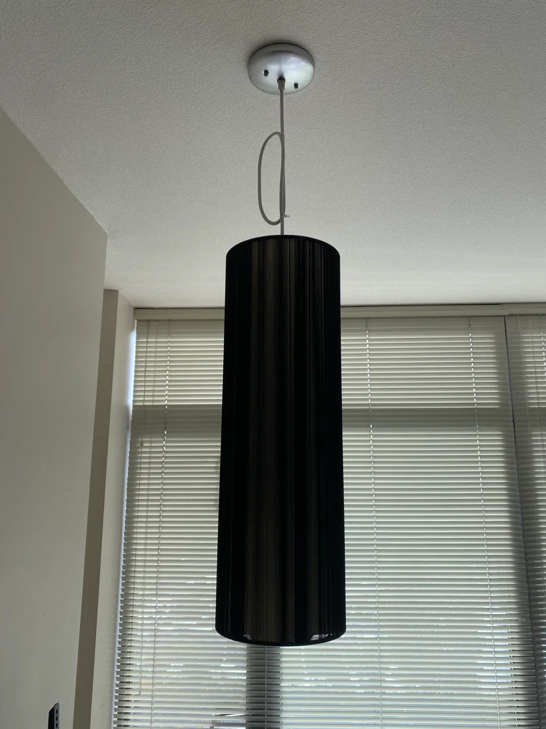 EQ3 Black Cylinder Pendant Light thumbnail