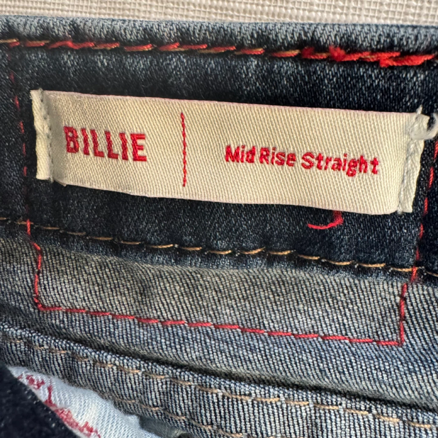 True Religion Billie Mid Rise Straight Jeans - Size 31 - photo 2