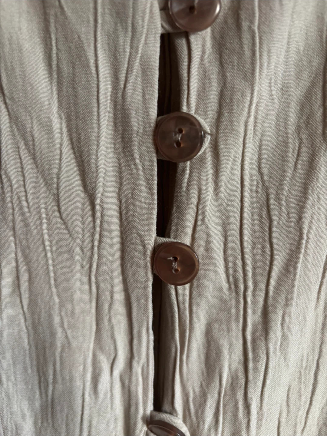 Image Beige Button-Down Tunic Top - photo 3