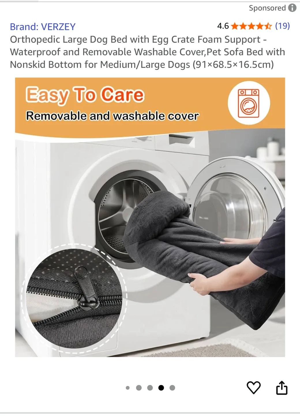 VERZEY Orthopedic Dog Bed - Medium image indicator(3)