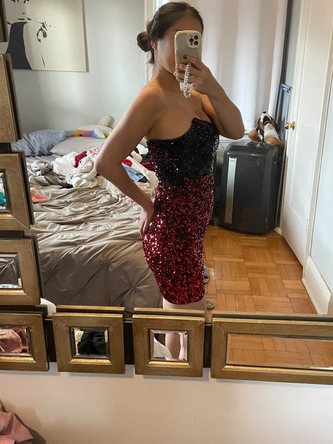 Red & Black Sequin Dress image indicator(2)