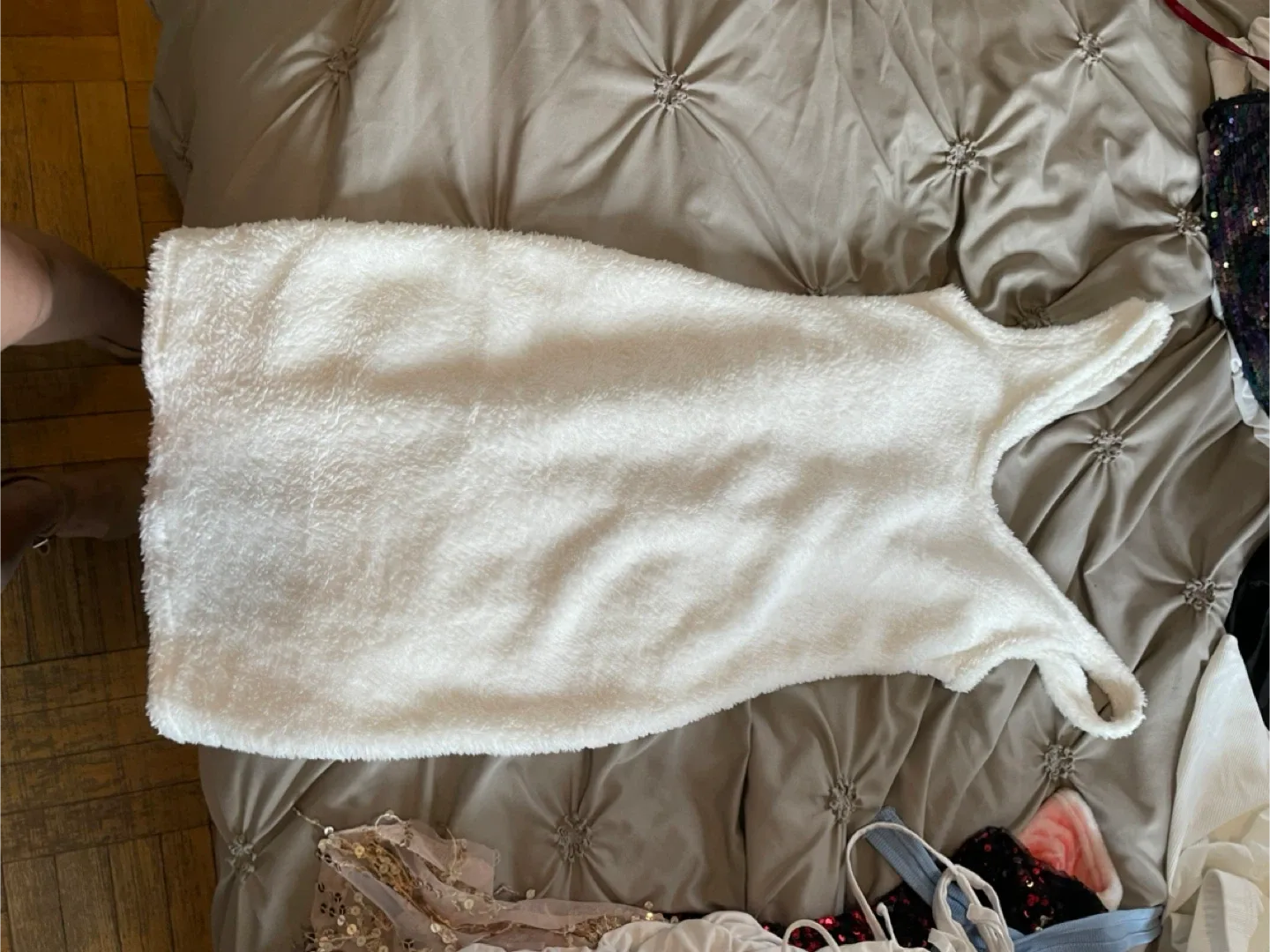 White Fuzzy Dress image indicator(4)