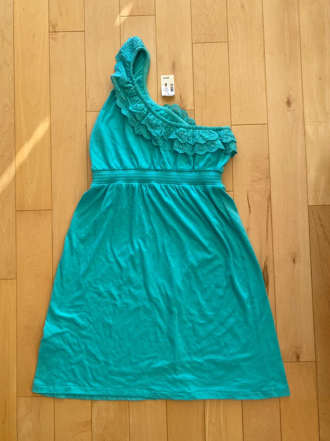 New Aeropostale Teal One-Shoulder Dress - Size S thumbnail