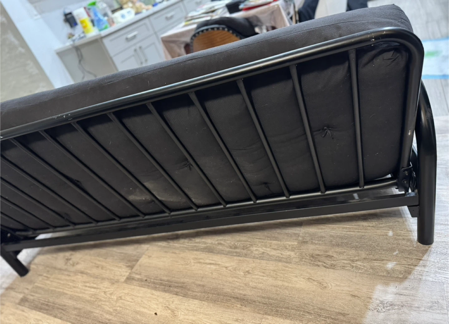 Black Futon Frame and Mattress - photo 2