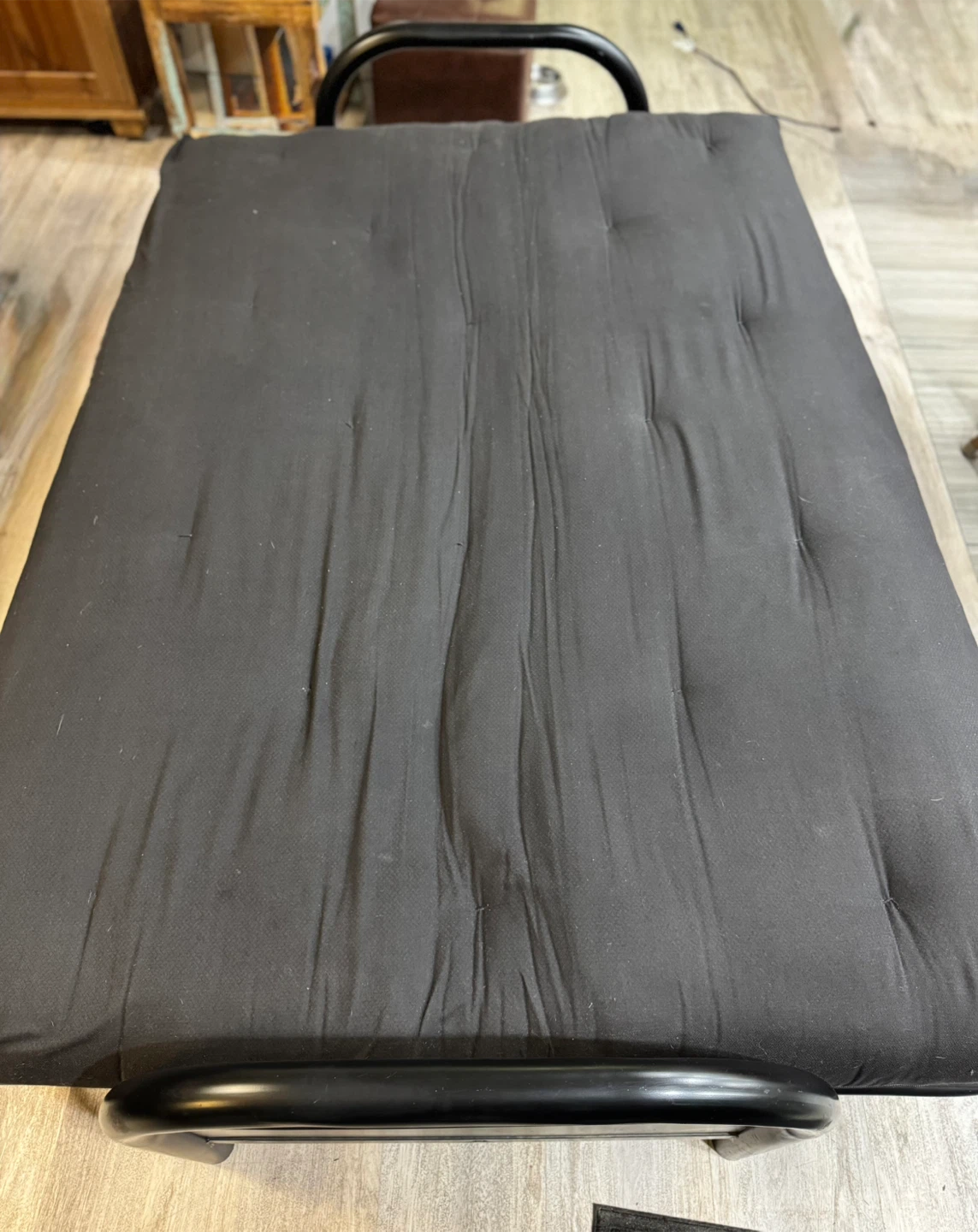 Black Futon Frame and Mattress - photo 5