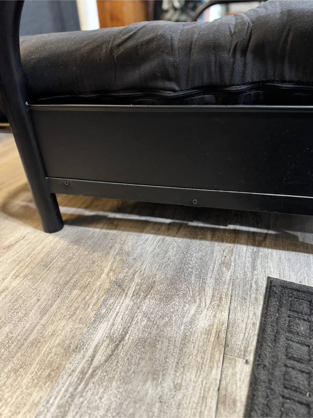 Black Futon Frame and Mattress - photo 4