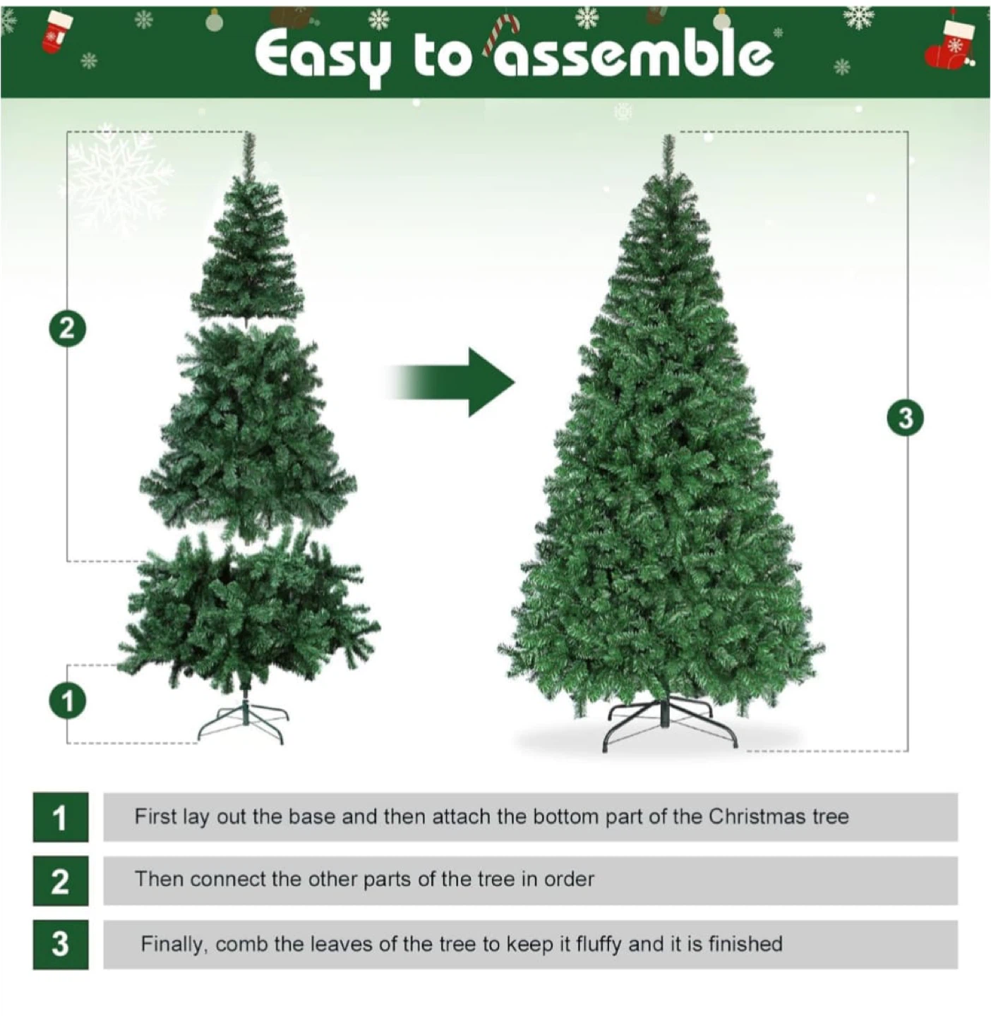 6FT Lamptop Artificial Christmas Tree with Lights - photo 3