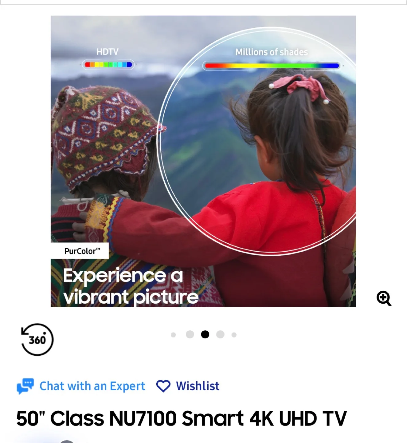 Samsung 50" Class NU7100 Smart 4K UHD TV image indicator(3)