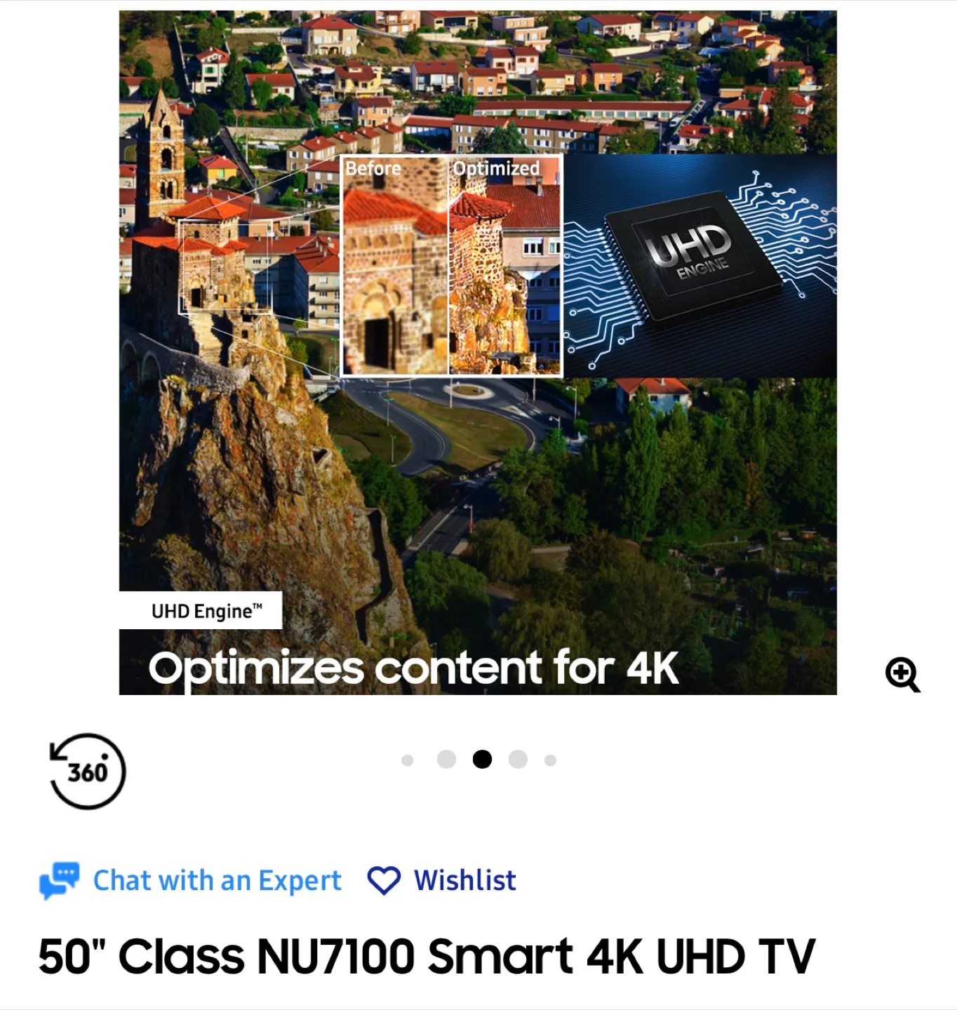 Samsung 50" Class NU7100 Smart 4K UHD TV image indicator(2)