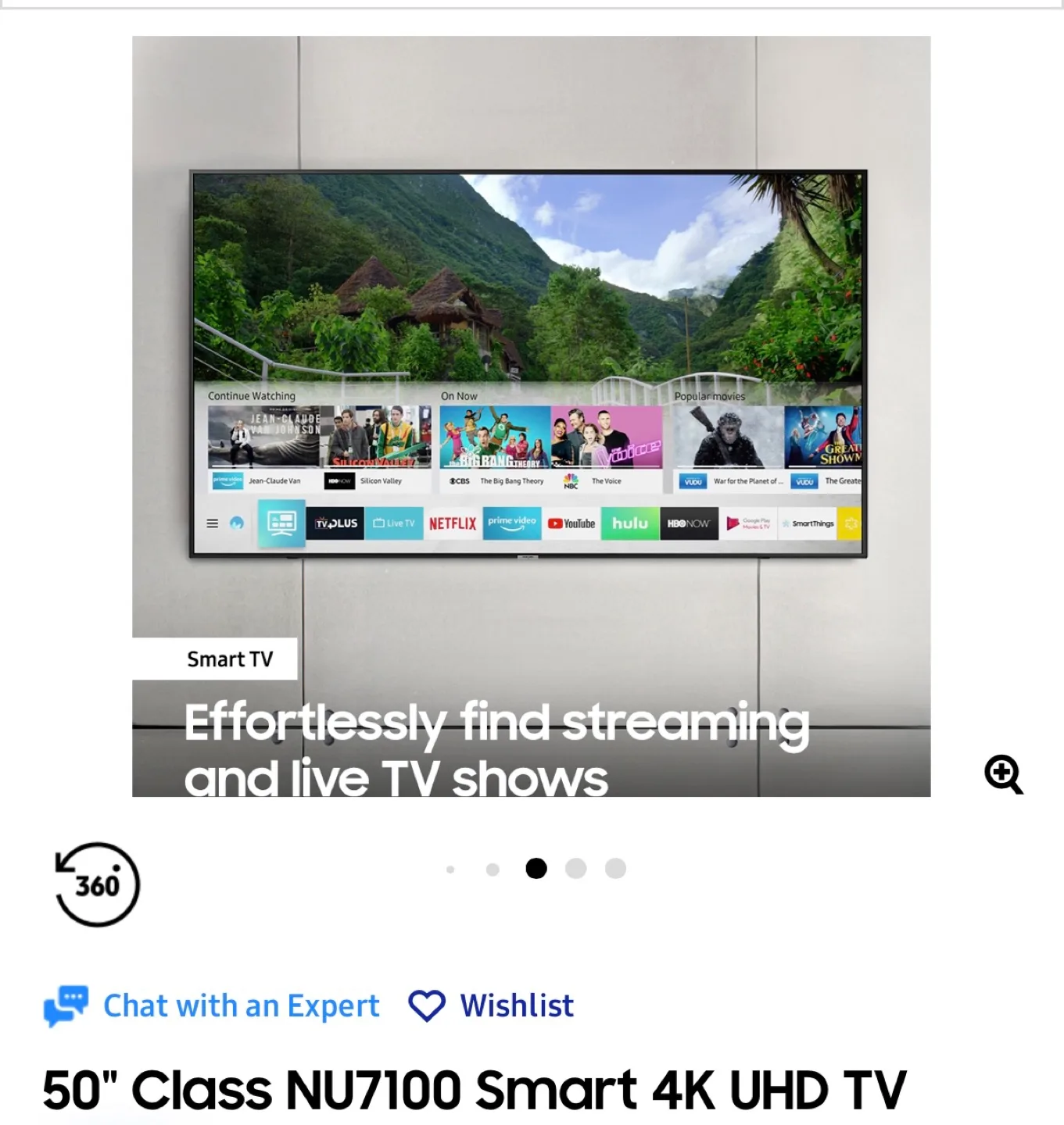 Samsung 50" Class NU7100 Smart 4K UHD TV image indicator(6)