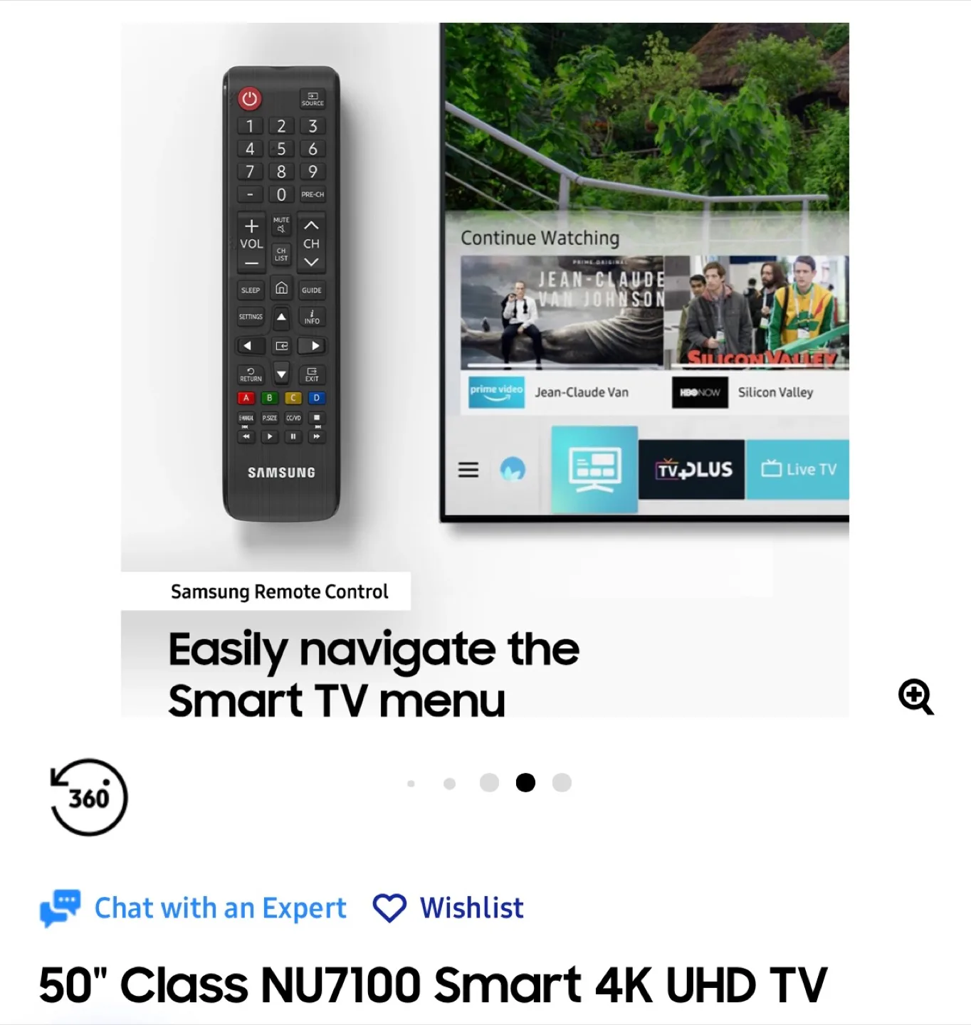 Samsung 50" Class NU7100 Smart 4K UHD TV image indicator(7)