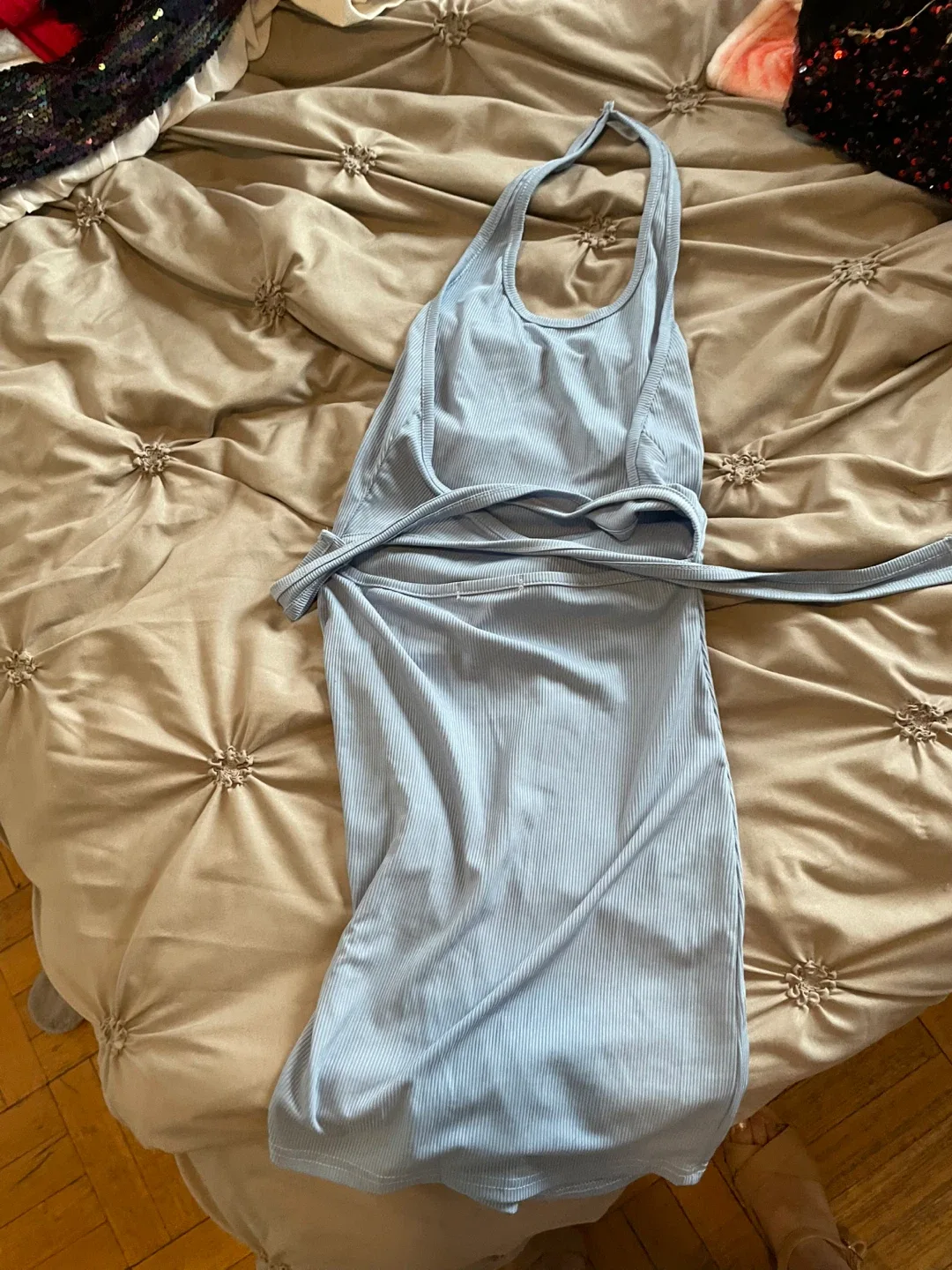 Light Blue Halter Mini Dress image indicator(5)