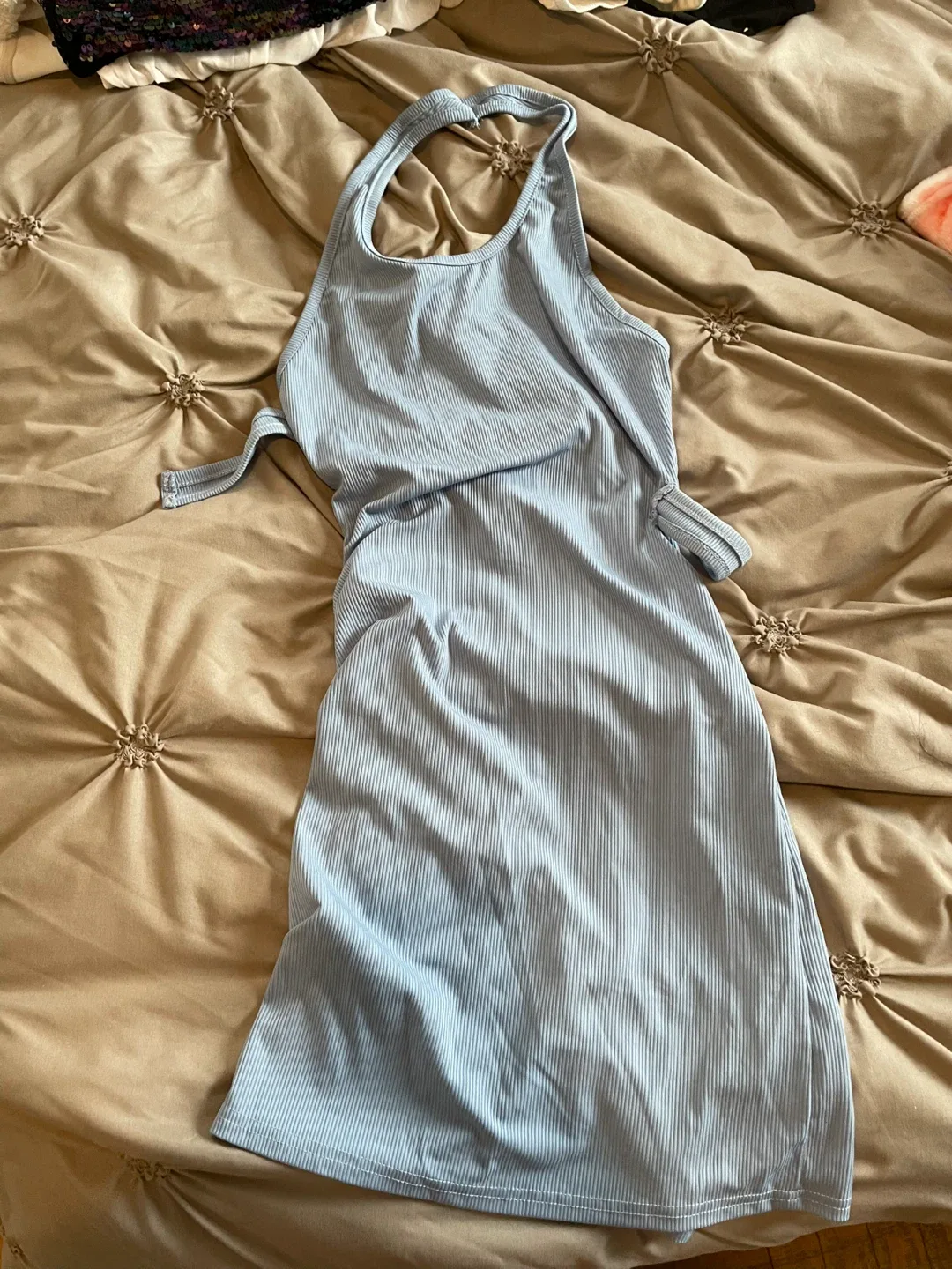 Light Blue Halter Mini Dress image indicator(6)