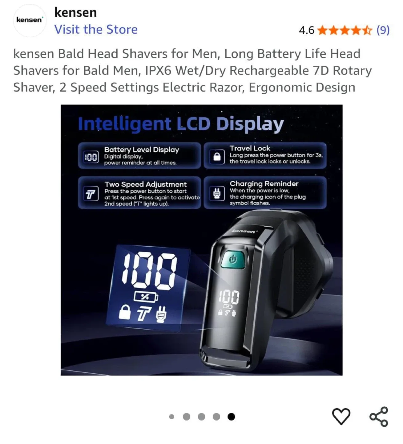 Kensen Bald Head Shaver for Men - Like New! image indicator(2)