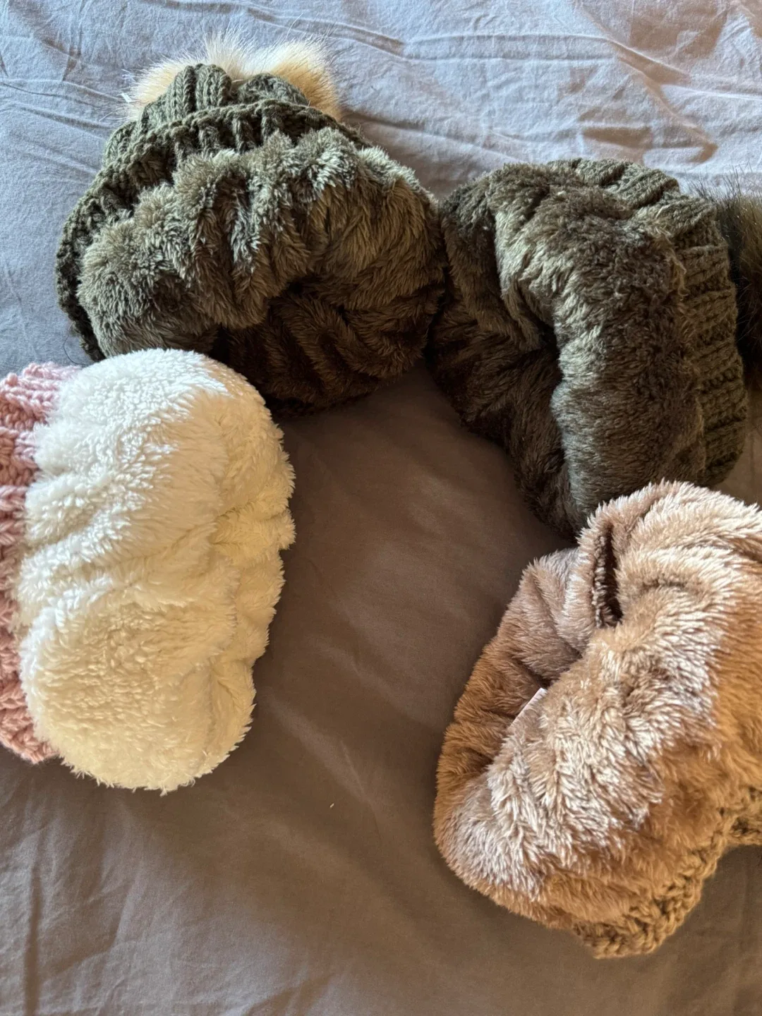 Knitted Beanies with Pom Poms image indicator(2)