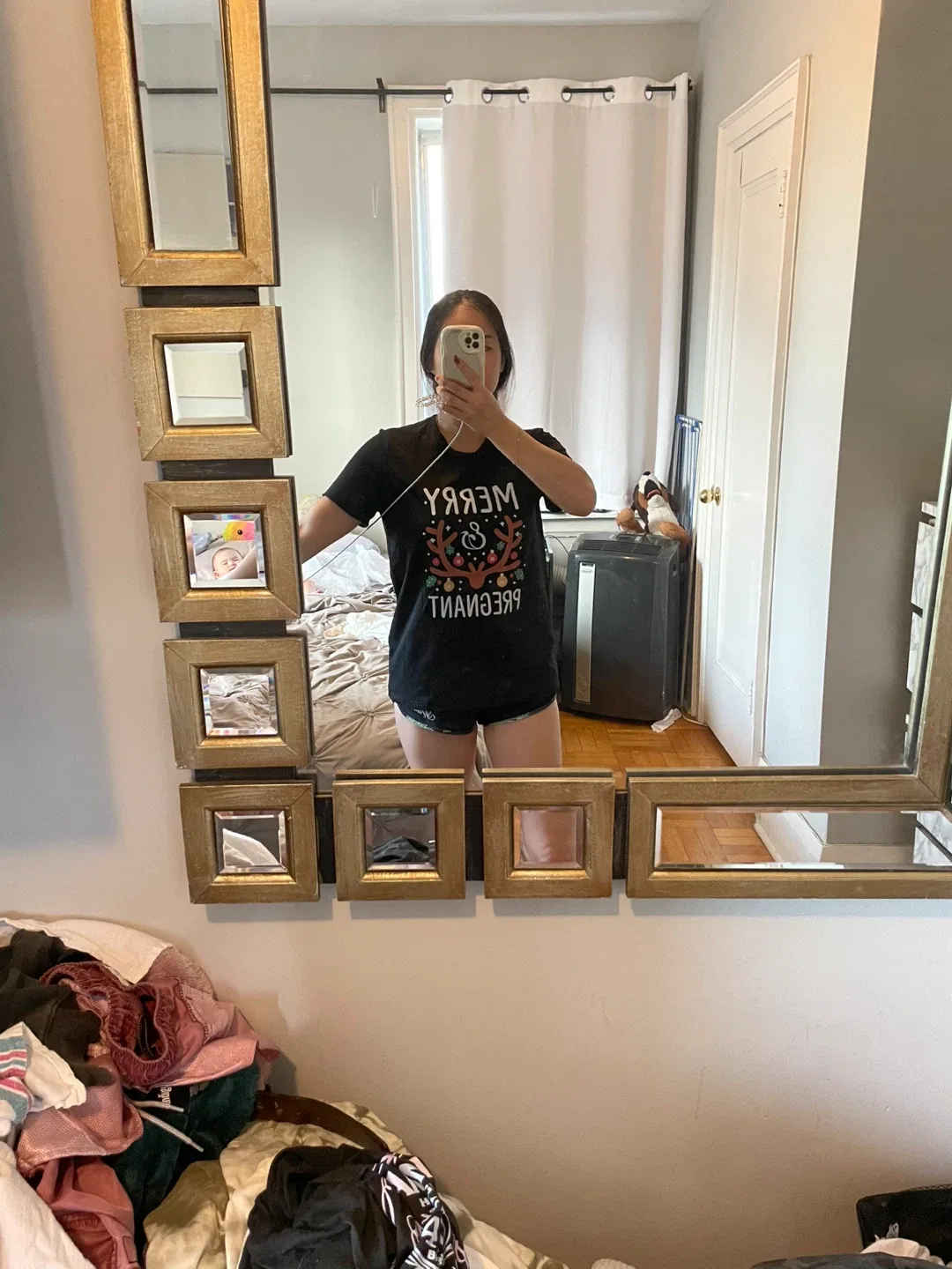 Merry & Pregnant Holiday T-Shirt image indicator(2)