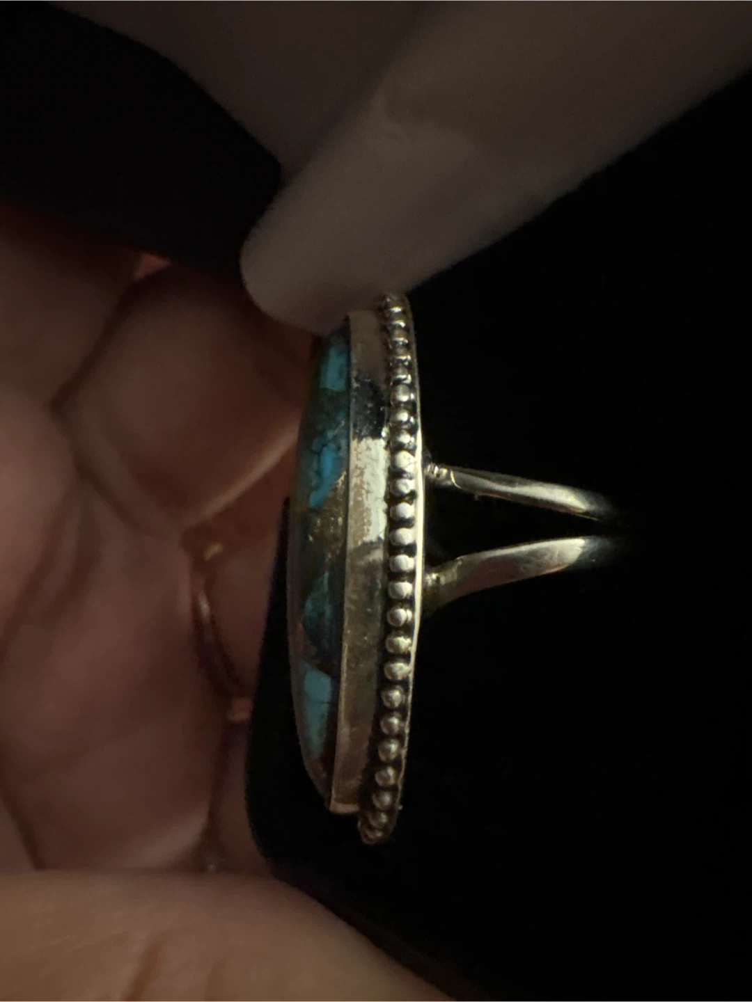 New Genuine Turquoise 925 Sterling Silver  Ring - photo 4