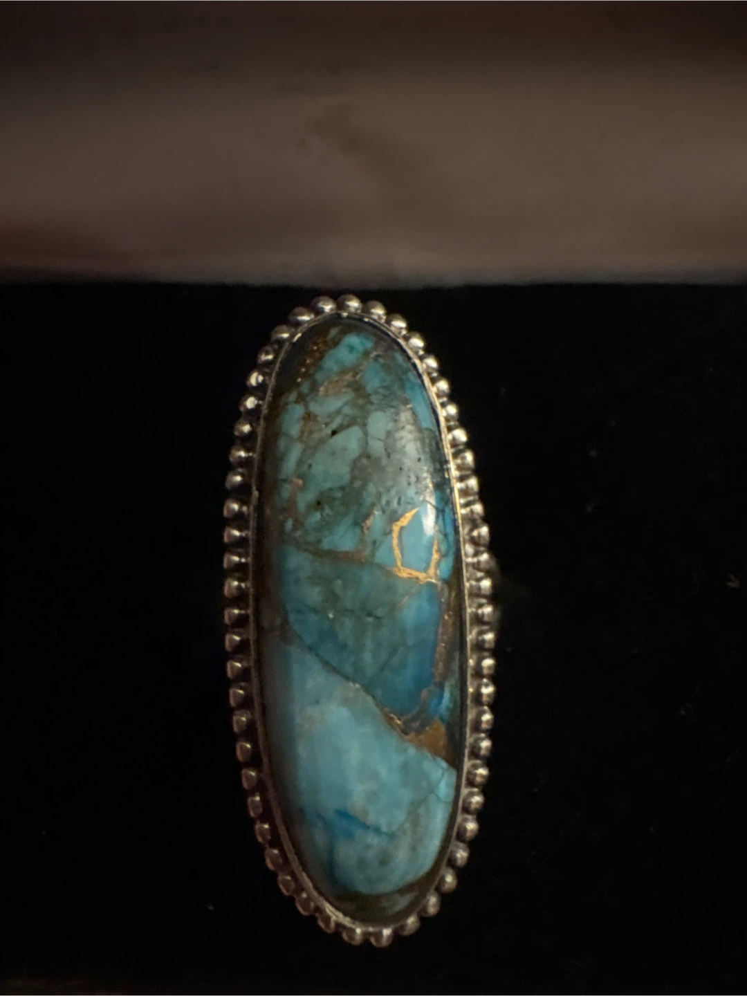 New Genuine Turquoise 925 Sterling Silver  Ring