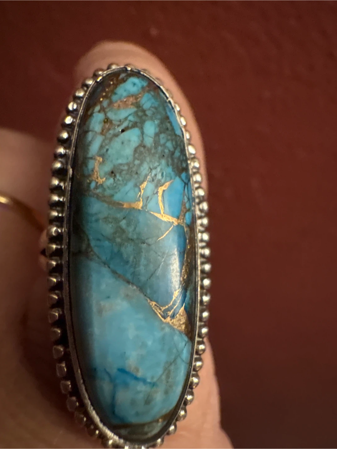 New Genuine Turquoise 925 Sterling Silver  Ring - photo 2