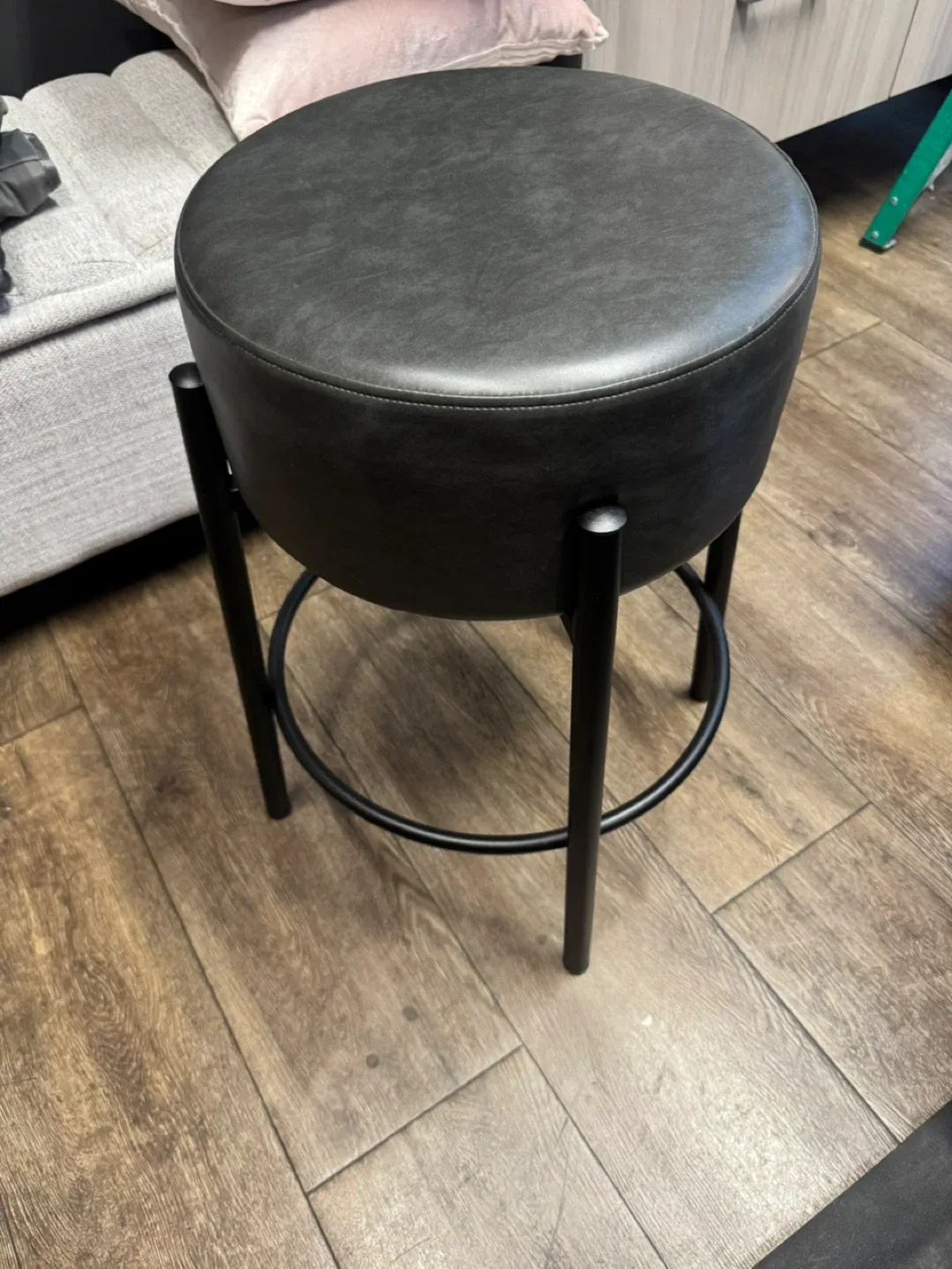 Long Gray Curtains Bar Stool image indicator(3)