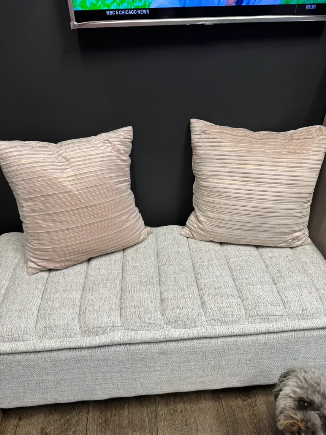 Long Gray Curtains Bar Stool image indicator(8)