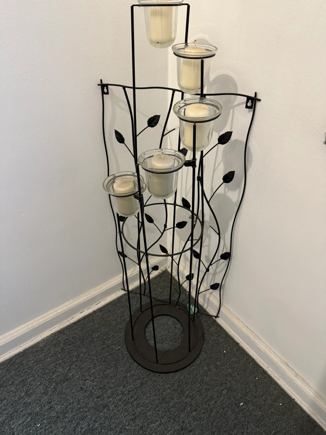 Metal Candle Holder with Glass Cups - photo 2