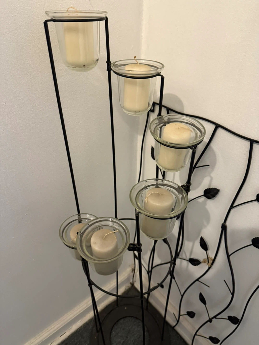 Metal Candle Holder with Glass Cups - photo 4